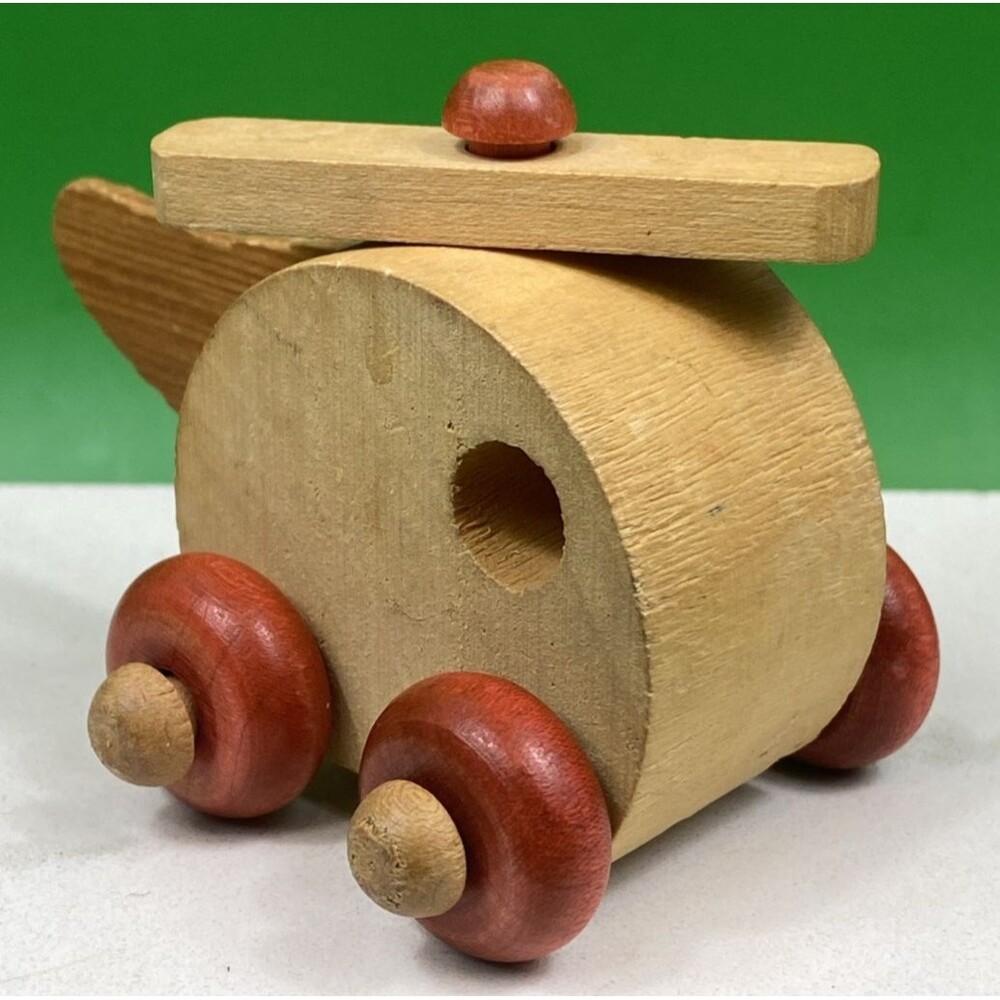 Vintage Rare Montgomery Schoolhouse Wooden Helicopter Made In Vermont USA